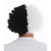 Siyah Beyaz Kıvırcık Afro Bonus Taraftar Peruğu