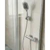 Siyah Duş Başlığı Seti Spiral Hortumlu El Duşu ve Duvar Askısı Banyo Seti