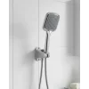 Siyah Duş Seti El Duşu Başlığı Spiral Hortum ve Duvar Askısı Banyo Duş Seti