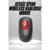 Siyah Kablosuz Mouse Wireless Mouse Minimal Tasarım