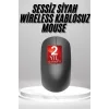 Siyah Kablosuz Mouse Wireless Mouse Minimal Tasarım