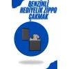 Siyah Kutulu Metal Çakmak Benzinli Hediyelik Eşya