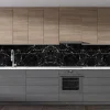 Siyah Mermer Desenli Yapışkanlı Kaplama Kağıdı 5 Metre
