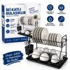 Siyah - Metal 2 Katlı Tabaklık - Bulaşıklık Bx40