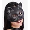 Siyah Renk Lüks Kedi Maskesi 12x13 Cm