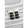 Siyah Vintage Model Gold Renk Kadın Küpe