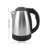 Su Isıtıcı 220 - 240 V Paslanmaz Çelik Kettle Uzun Ömürlü 2000 Watt