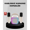 Taşınabilir Karaoke Hoparlör Bluetooth 5.0 ve Çift Mikrofonlu