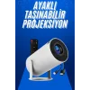 Taşınabilir Projeksiyon Ayaklı Projektör Android Uyumlu HDMI Girişli