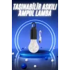 Taşınabilir Şarjlı Led Ampul Askılı Lamba Kamp Bahçe Lambası