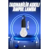 Taşınabilir Şarjlı Led Ampul Askılı Lamba Kamp Bahçe Lambası