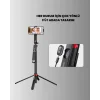 Taşınabilir Tripod ve Selfie Çubuğu Vlog ve Video Çekimi