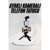 Telefon Tutucu Led Işıklı Kumandalı Mikrofon Telefon Vlog Video Kayıt