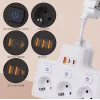 Termal Akım Korumalı 3’lü Duvar Tipi Priz 1x Usb 2x Type-c Çıkışlı Grup Priz Çoğaltıcı (3500w)