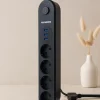 Termal Korumalı Anahtarlı 4lü Uzatma Kablosu 3 USB 2 m