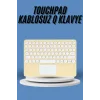 Touchpad Tüm Cihazlara Uyumlu Bluetooth Klavye Touchpad Slim Kablosuz Wifi Q Klavye
