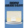 Touchpad Tüm Cihazlara Uyumlu Bluetooth Klavye Touchpad Slim Kablosuz Wifi Q Klavye
