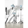 Tripod Kablosuz Bluetooth Bağlantılı Selfie Çubuğu 360 Derece Dönebilen