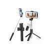 Tripod Selfie Çubuğu Bluetooth Kumandalı Kablosuz Led Işıklı