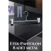 Turk Metal Etek Pantolon Eşarp Kıskaçlı Askı 8 Adet