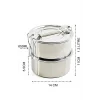 Turk Sefer Tası Yemek Kabı Paslanmaz Çelik 2 Katlı 14 cm 1.3 LİTRE
