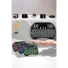 TV Uyumlu Mini Klavye Q Klavye Işıklı Tüm Cihazlara Uyumlu