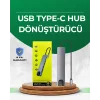 Type‑C Dönüştürücü – 2×USB3.0 SD/MS 4K HDMI & RJ45 ile Profesyonel Kullanım
