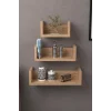 U Duvar Rafı Ceviz 43 cm