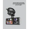 Üç Kameralı Araç Kamerası Full HD Gece Görüş  G-Sensör