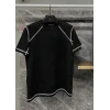 Erkek Tişört Karoyaka Dikişli Oversize T-Shirt - Siyah