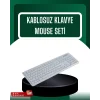 USB Alıcılı Kablosuz Klavye Mouse - Geniş Uyumluluk Sessiz Tuşlar