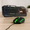 USB Kablolu RGB (Gökkuşağı) Işıklı Klavye ve Mouse Seti - 150 cm