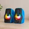 USB RGB Işıklı 1+1 6W Multimedya Hoparlör Seti