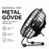USB Şarjlı Metal Mini Masaüstü Fan 14.5x7.5x15 cm
