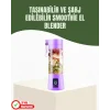 USB Şarjlı Portatif Blender 380ml Çelik 304 Bıçaklı Mobil Smoothie Maker