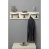 Üst Raflı Duvar Askılığı Bej 80 cm