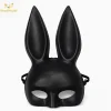 Uzun Kulaklı Siyah Lüks Tavşan Maskesi