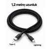 Uzun ve Dayanıklı Type C Lightning PD Hızlı Şarj Kablosu