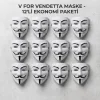 V for Vendetta Maskesi - 12li Paket - Plastik