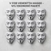V for Vendetta Maskesi - 12li Paket - Plastik