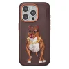 Venco İphone 15 Pro Perma Desenli Kapak - Kahverengi