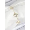 VIP Pirinç Yonca Model Gold Renk Kadın Bileklik