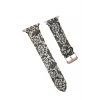 Apple Watch 42mm Uyumlu Creeper Desenli Kordon - Siyah