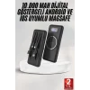 Wireless Powerbank 10000 Mah LED Ekranlı Dahili Kablolu Hızlı Şarj