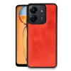 Xiaomi Redmi 13c Kılıf Aras Deri Kapak - Kırmızı