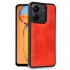 Xiaomi Redmi 13c Kılıf Aras Deri Kapak - Kırmızı