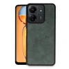 Xiaomi Redmi 13c Kılıf Aras Deri Kapak - Koyu Yeşil