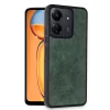 Xiaomi Redmi 13c Kılıf Aras Deri Kapak - Koyu Yeşil
