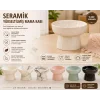 Yüksek Altlıklı Oval Seramik  Su Kabı 250 ml Çeşitli Renklerde