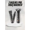 Yüksek Performanslı 3 Başlıklı Profesyonel Şarjlı Islak ve Kuru Kullanıma Uygun